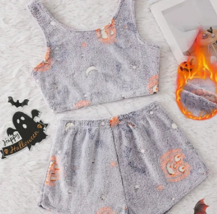 Glow in the dark Halloween pajamas for women