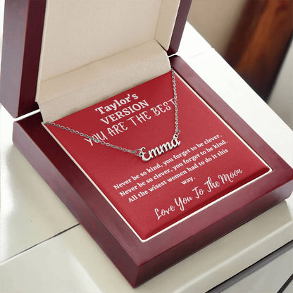 Love You To The Moon And to Saturn, folklore necklace