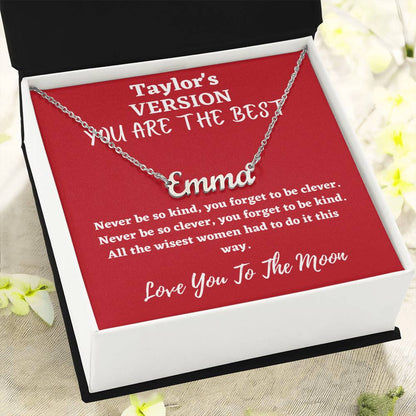 Love You To The Moon And to Saturn, folklore necklace