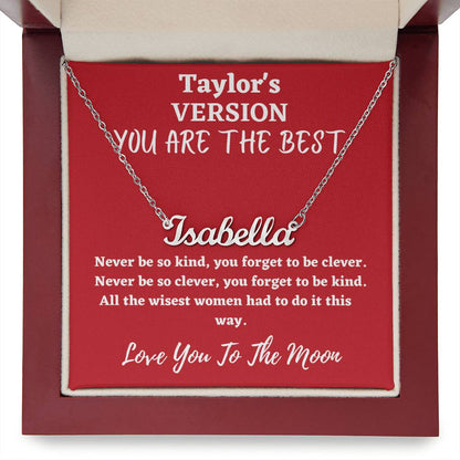 Love You To The Moon And to Saturn, folklore necklace