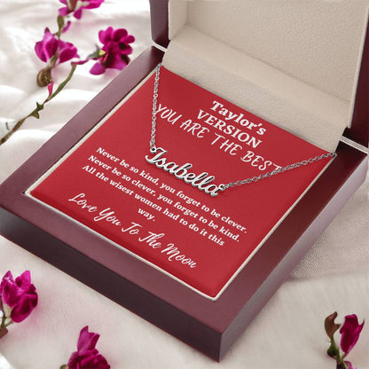 Love You To The Moon And to Saturn, folklore necklace