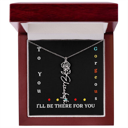 Birth flower necklace, Birth month flower necklace Customized with gift Box