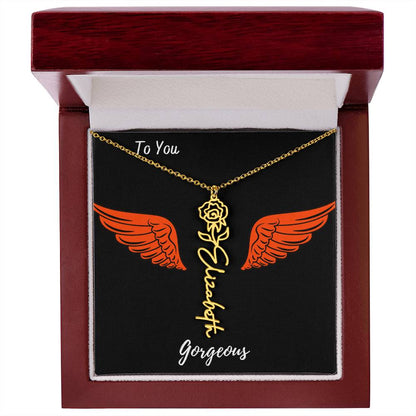 Birth flower necklace Birth name flower Necklace Personalized with a gift box