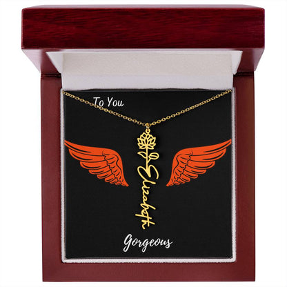 Birth flower necklace Birth name flower Necklace Personalized with a gift box
