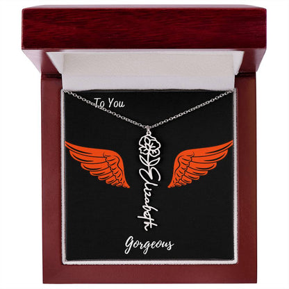 Birth flower necklace Birth name flower Necklace Personalized with a gift box