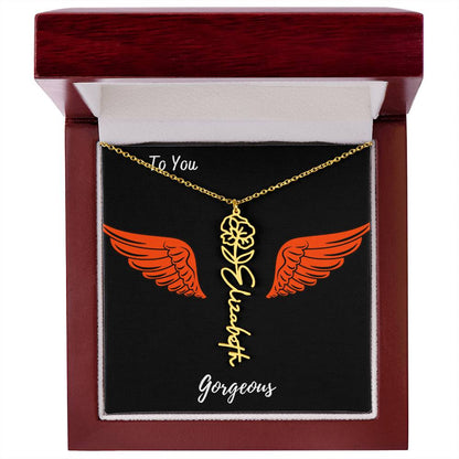 Birth flower necklace Birth name flower Necklace Personalized with a gift box