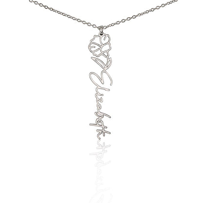 Birth flower necklace, Birth month flower necklace Customized with gift Box