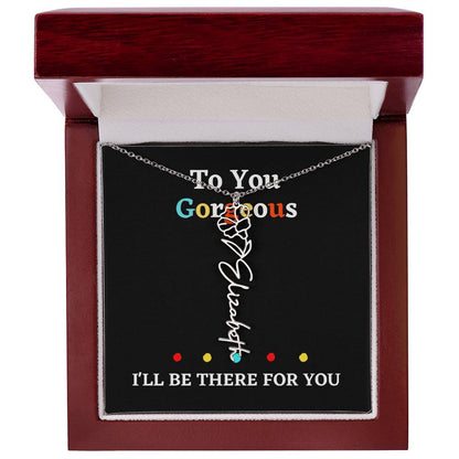Birth flower necklace, birth month flower necklace Personalized with gift box