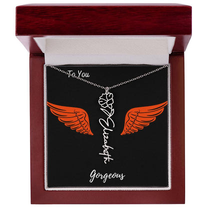 Birth flower necklace Birth name flower Necklace Personalized with a gift box