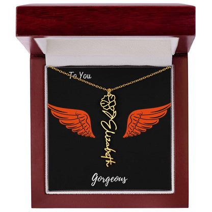 Birth flower necklace Birth name flower Necklace Personalized with a gift box