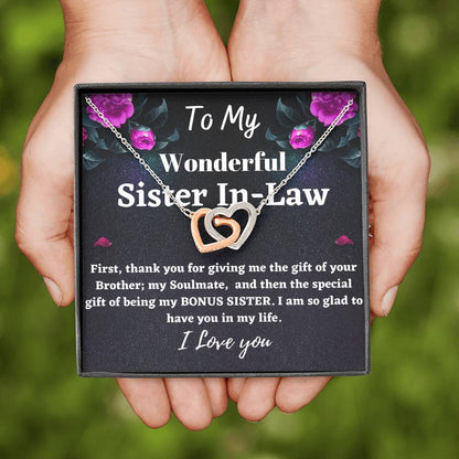 Sister in law Gift - Interlocking Hearts