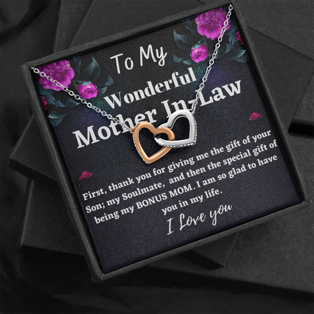 Mother in law Gift - Interlocking Hearts
