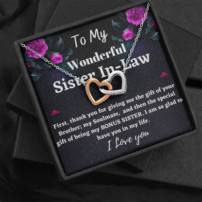 Sister in law Gift - Interlocking Hearts
