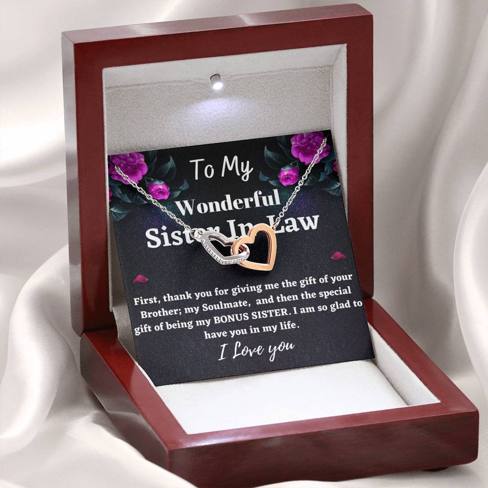 Sister in law Gift - Interlocking Hearts