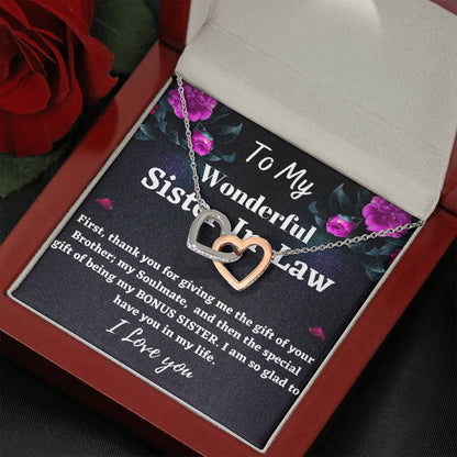 Sister in law Gift - Interlocking Hearts