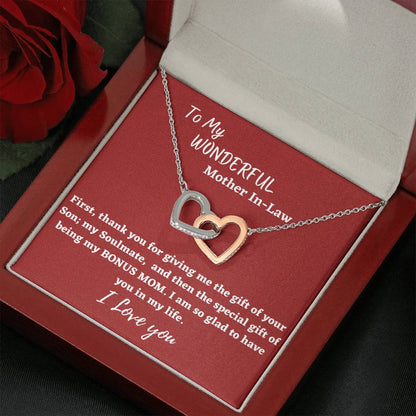 Mother In Law Gift - Two Hearts Interlocking