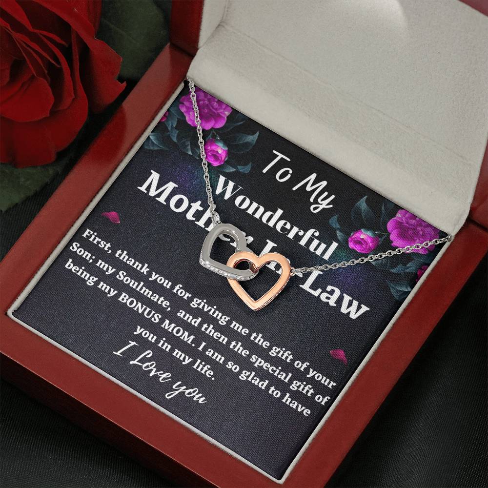 Mother in law Gift - Interlocking Hearts