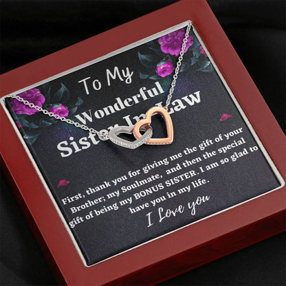Sister in law Gift - Interlocking Hearts