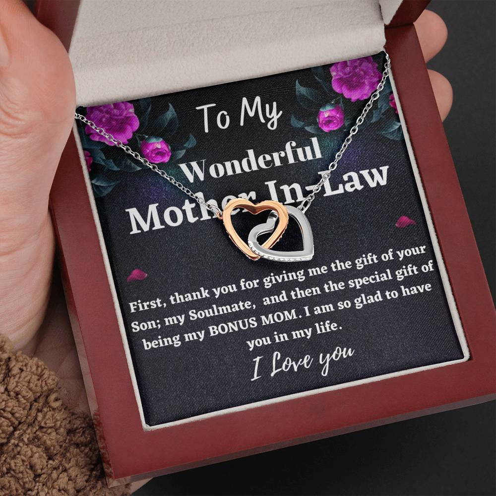Mother in law Gift - Interlocking Hearts