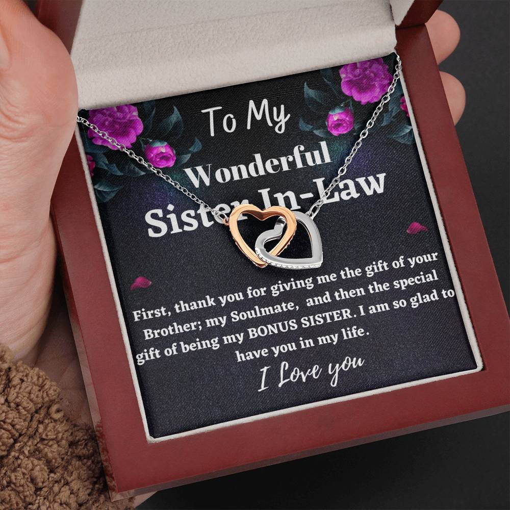 Sister in law Gift - Interlocking Hearts