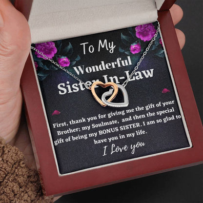 Sister in law Gift - Interlocking Hearts