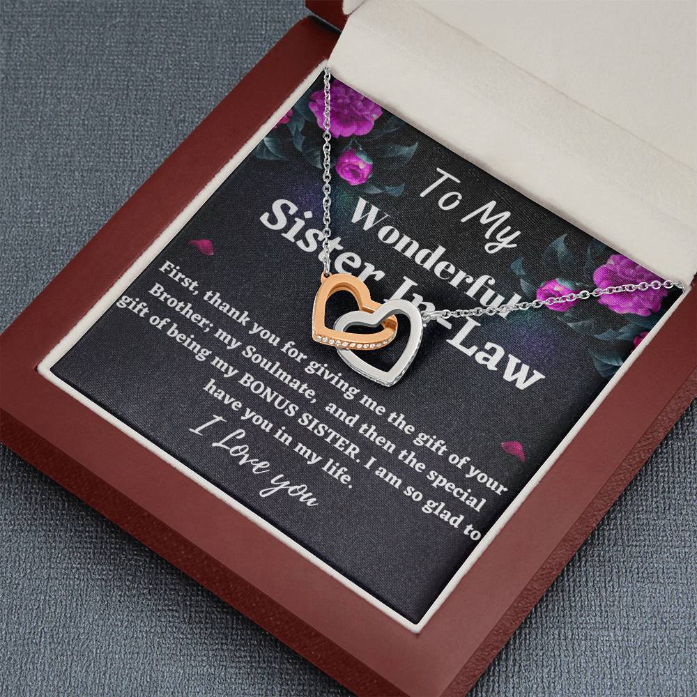 Sister in law Gift - Interlocking Hearts